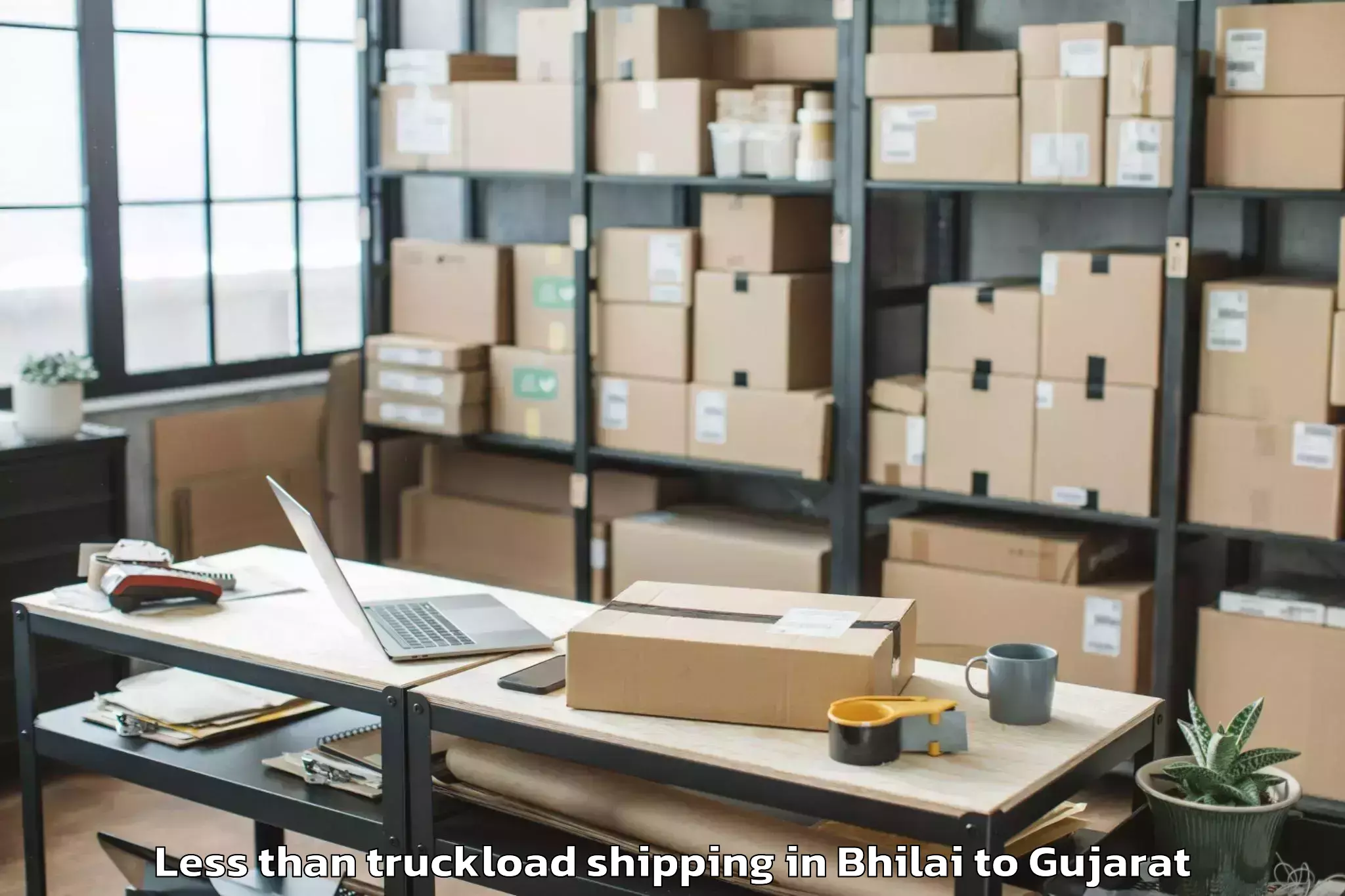 Top Bhilai to Madhavpur Less Than Truckload Shipping Available